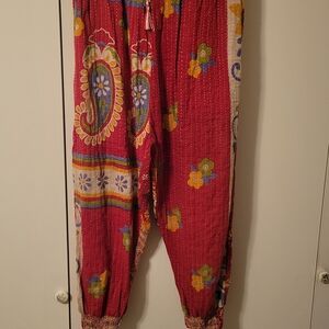 Colorful Bohemian Harem Pants By Kantha Bae. Kantha Cloth